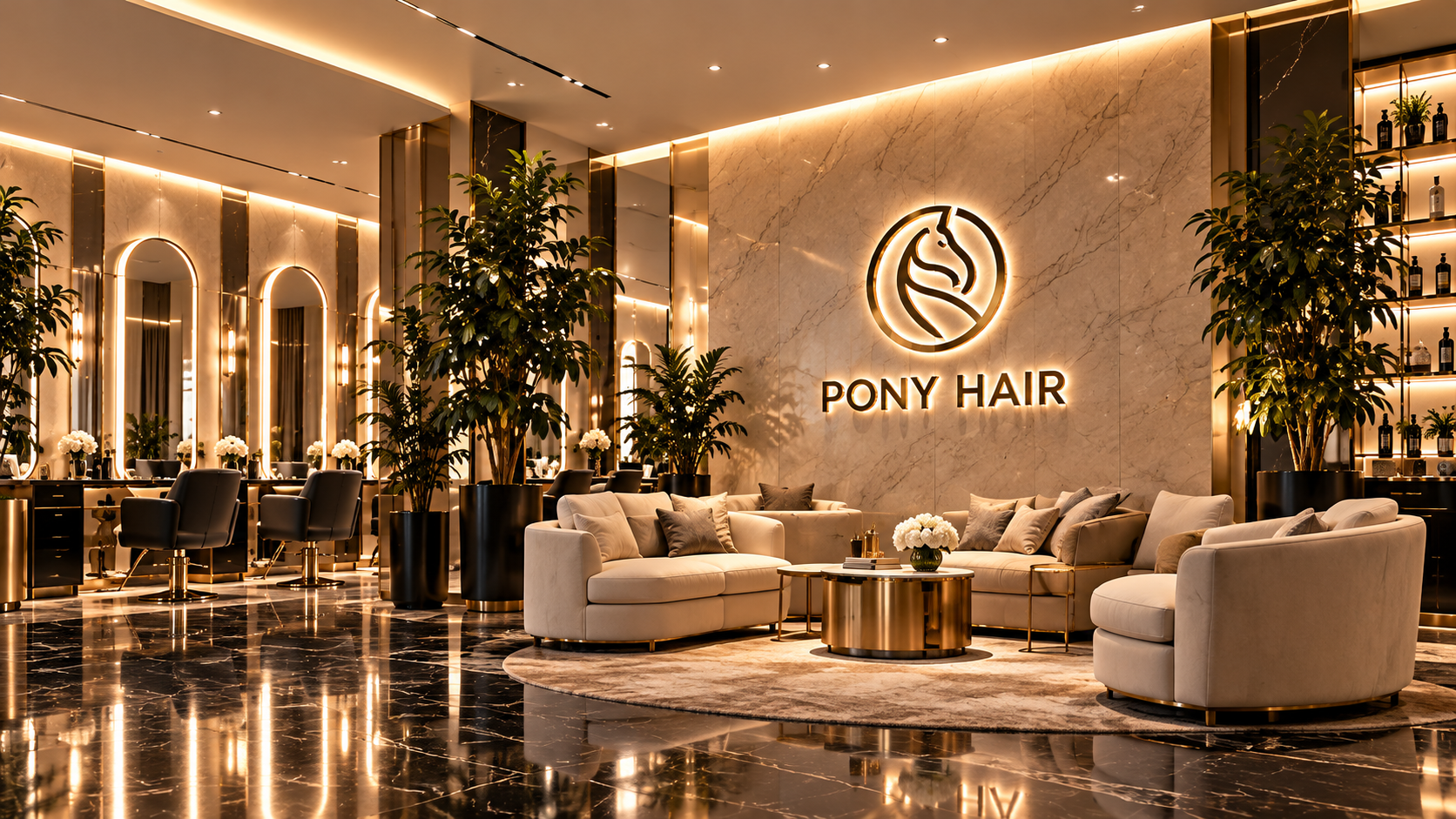 Ảnh minh họa theo mẫu thiết kế Pony Hair